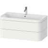 DURAVIT Happy D.2 Plus c-bonded závesná skrinka s nábytkovým umývadlom s otvorom, 2 zásuvky, 975 x 490 x 480 mm, biela matná lakovaná, HP4638O3636