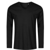 PROMODORO 1460 XO / Pánske tričko s dlhým rukávom a výstrihom do V - black XXL