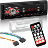 AUTORÁDIO 1-DIN BLUETOOTH 2x USB AUX SD MP3 PILOT BATÉRIA SET
