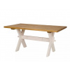 Rustikálny jedálenský stôl WHITE HOME MES16 nohy v tvare X Rozměr stolu: 180 x 90 cm