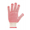 Ochranné rukavice, polyester bavlna, s protišmykovými bodkami