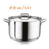 Hrniec nerezový s pokrievkou 22 cm 4,3 lit ARIAN