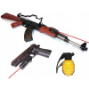 Detská zbraň - Kalashnikov AK47 laser + pištole + guľa (Detská zbraň - Kalashnikov AK47 laser + pištole + guľa)