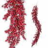 Vianočná dekoratívna girlanda s červenými bobuľami 150 cm – DARČEK