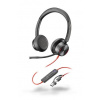 Poly Blackwire 8225 MS Teams náhlavní souprava, USB-C/A adaptér, stereo