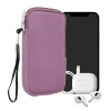kwmobile Universal telefon Pouch Size XXL - 7 - Neoprene smartphone Pouch with Zip - Water-Repellent Mobile Pouzdro na telefon - Sleeve in levandulová
