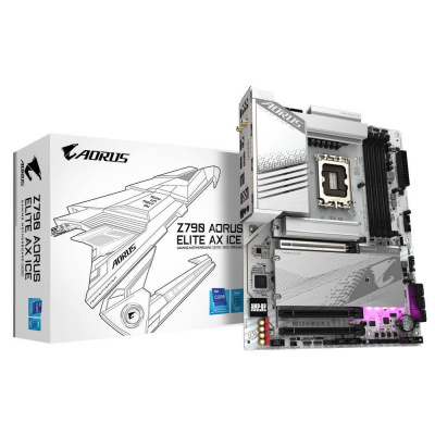 GIGABYTE MB Sc LGA1700 Z790 AORUS ELITE AX ICE, Intel Z790, 4xDDR5, 1xDP, 1xHDMI, WI-FI