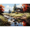 Norimpex Diamantové maľovanie Chata pri potoku 40x30cm