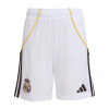 adidas Real Madrid Home Shorts 2025 2026 Juniors White 9-10 Years