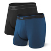 SAXX DAYTRIPPER BB FLY 2 PK black/city blue heather - S
