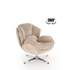 Halmar Kreslo Guido, otočné 360°, béžová/chróm