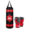 Dětský boxovací SET RING SPORT, pytel 60 x 22 cm 4kg a rukavice, černý