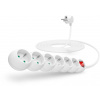 CONNECT IT Predlžovací kábel IT 230 V, 6 zásuviek, 5 m, s vypínačom (biely)