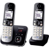 Panasonic KX-TG6822 Duo DECT, GAP bezdrôtový analógový telefón záznamník, handsfree čierna, strieborná; KX-TG6822GB