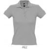 SOL´S PEOPLE / Dámska polokošeľa s bočnými rázporkami - grey melange XXL