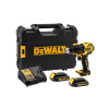 DEWALT Akumulátorová príklepová vŕtačka 18 V bez uhlíkovej kefky (2 x 1,5 Ah akumulátor + nabíjačka + TSTAK) DCD709S2T
