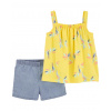 CARTERS CARTER'S Set 2dielny tričko na ramienka, kraťasy Yellow Birds dievča 12m