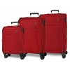 MOVOM Atlanta Red, Sada luxusných textilných cestovných kufrov, 77cm/66cm/55cm, 5318424
