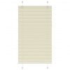 vidaXL plisovaná roleta krémová 75x100 cm Šírka látky 74,4 cm