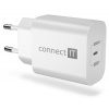 CONNECT IT USB nabíjačka, 1× USB C, biela, CWC-2070-WH