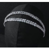 B-TOP Dvojitá čelenka do vlasov so zirkónmi Spark Druh barvy: Stříbrná