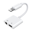 Joyroom adaptér Lightning - Lightning / 3.5 mm jack biely S-Y104