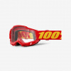 100 % OKULIARE ACCURI 2 YOUTH JUNIOR RED - CLEAR LENS - FARBA ČERVENÁ/B