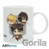 Attack on Titan keramický hrnček Chibi Trio 320 ml