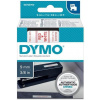 páska DYMO 40915 D1 Red On White Tape (9mm)