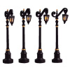 Pouličné osvetlenie Lemax 54313 Koloniálne pouličné lampy, 4 dielny set