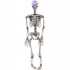 Halloween závesná kostra so svietiacimi očami, 89 cm