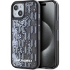 Karl Lagerfeld Liquid Glitter Monogram Gradient Zadný Kryt pre iPhone 15 Black