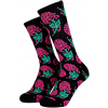 ponožky SANTA CRUZ DRESSEN ROSE TWO CREW SOCKS Black 42-46