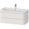DURAVIT Happy D.2 Plus c-bonded závesná skrinka s nábytkovým umývadlom s otvorom, 2 zásuvky, 975 x 490 x 480 mm, nordická biela matná lakovaná, HP4638O3939