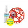 Hračka OBALL RATTLE 10cm 0m+ orange+50ml Aquaint