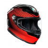 Prilba AGV K6 Multi Rush čierno červená