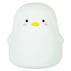 Detské silikónové LED nočné svetlo biely tučniak