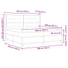 vidaXL Box Spring Posteľ s Matracom a LED Krémová 200x200 cm Látka - Krémová - 260080-276711