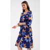 Vienetta Dámske domáce šaty s trojštvrťovými rukávmi Sara Farba: Modrá - tmavo, Veľkosť: 4XL