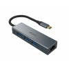 AKASA - USB Type-C 4-in-1 hub s Ethernetom AK-CBCA20-18BK