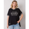 Čierne dámske tričko s kamienkami -RV-BZ-6496.32P-black ONE SIZE