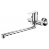 Bruckner BARON nástenná umývadlová / vaňová batéria, rozteč 100mm, hubica 338 mm, chróm 612.035.1