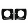 KITT Black Headlights Covers with LED DRL Chrome Daytime Running Lights suitable for Mercedes G-Class W463 (1989-up) G65 Design Black