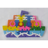 Puzzle drevené vzdelávacie auto čísla a písmená