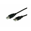 Kábel USB 2.0 A-B M/M 0.8m, High Speed, čierny, Roline Recycled Material