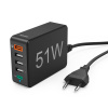 NABÍJAČKA HAMA 51W, 5 zásuviek, Qualcomm 3.0, 1x USB-C, 3x USB-A (201630)