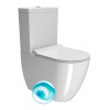 PURA WC kombi, Swirlflush, spodný/zadný odpad, biela ExtraGlaze
