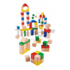 Drevené kocky Wooden Blocks Coloured Eichhorn farebné 75 kusov veľkosť 25 mm od 12 mes