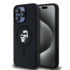 Karl Lagerfeld Liquid Silicone Karl and Choupette Magsafe iPhone 15 Pro Max Black KLHMP15XSCMKCRHK