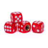 Čepičky ventilků - hrací kostky, červené - průhledné